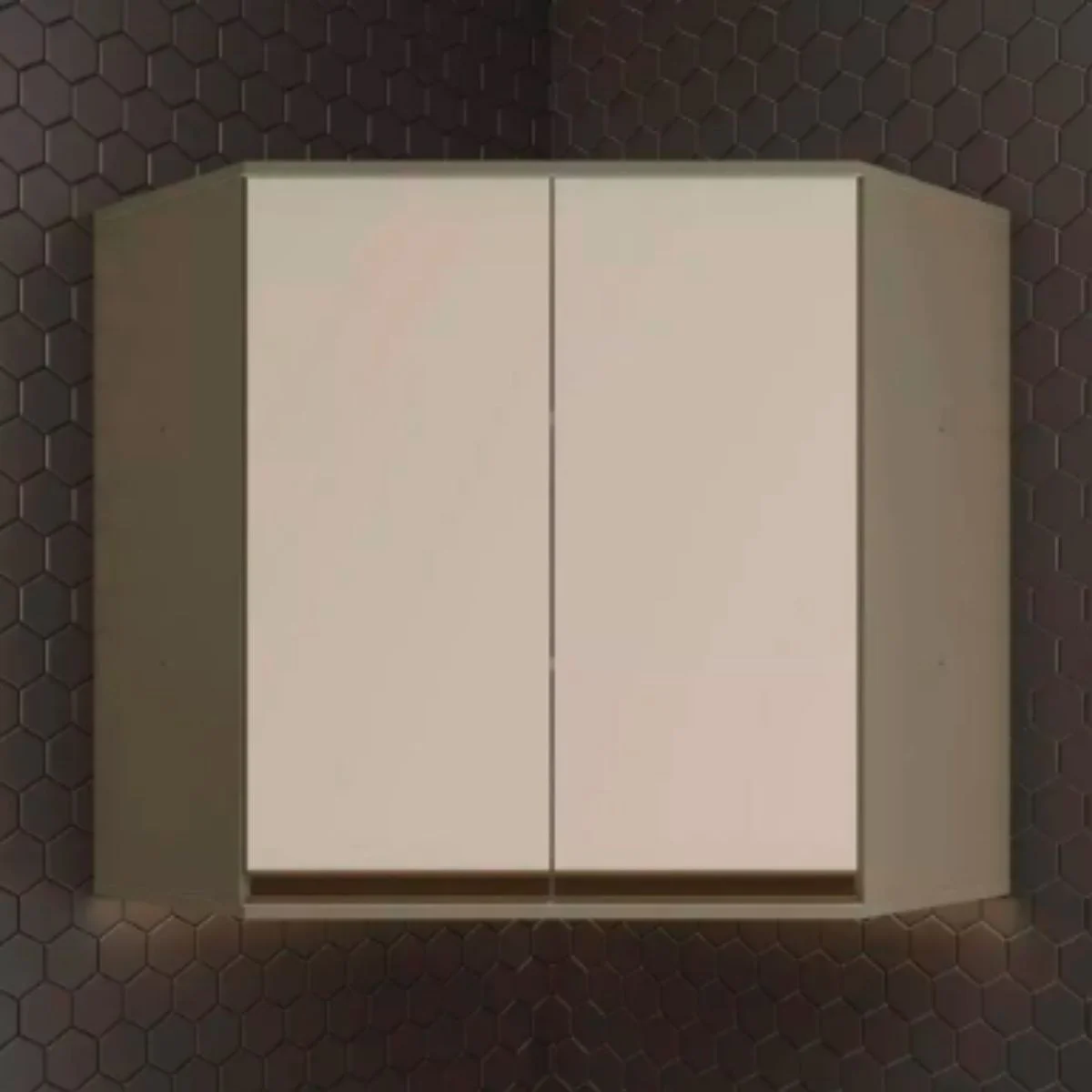 Módulo Aéreo Canto Oblíquo 02 Portas Duna / Cristal