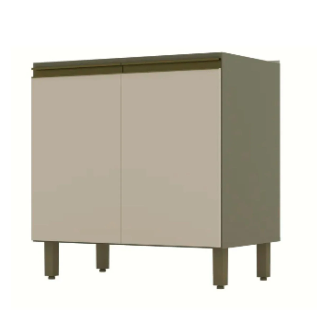 Módulo Balcão 02 Portas 800 cm Duna / Cristal - Imagem 3