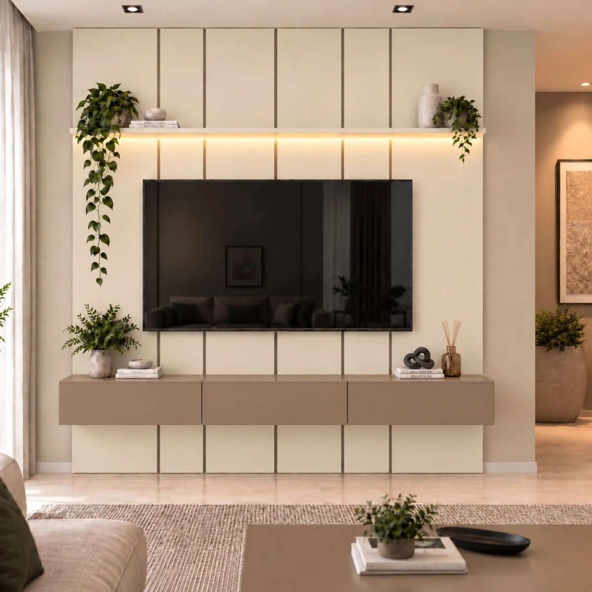 Home Prime liso nicho 3 gavetas prateleira com ou sem led - Imagem 9
