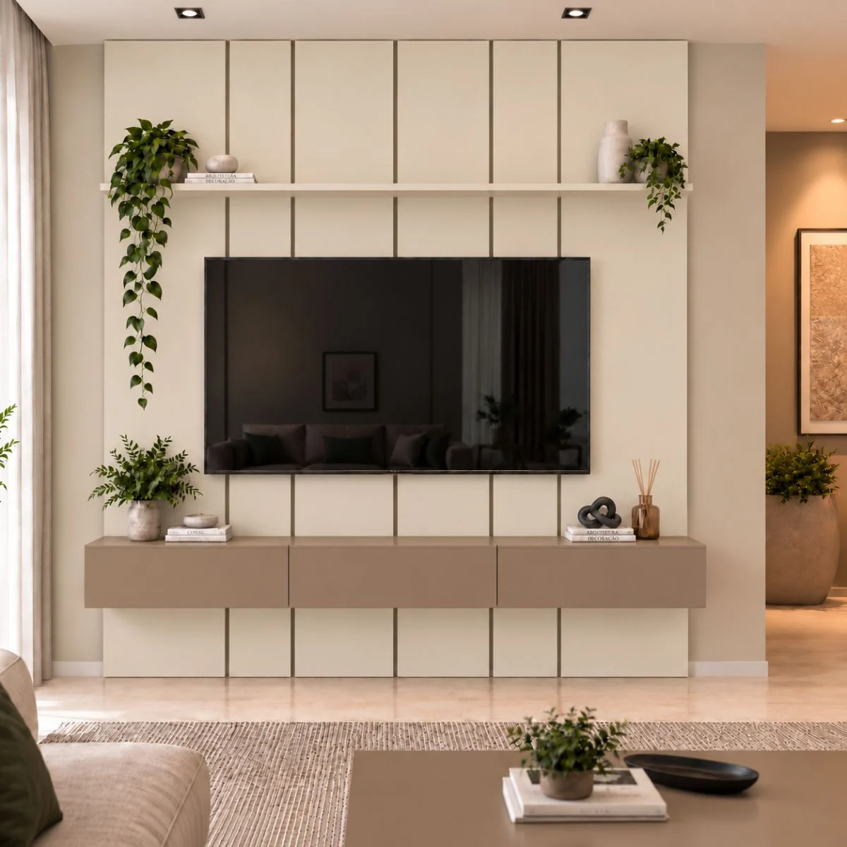 Home Prime liso nicho 3 gavetas prateleira com ou sem led - Imagem 8