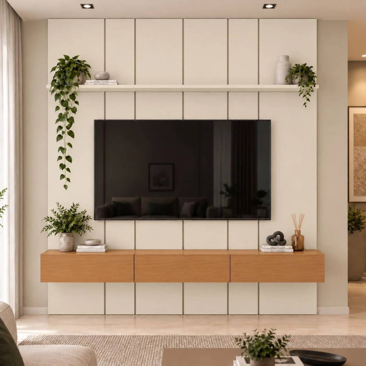 Home Prime liso nicho 3 gavetas prateleira com ou sem led - Imagem 22