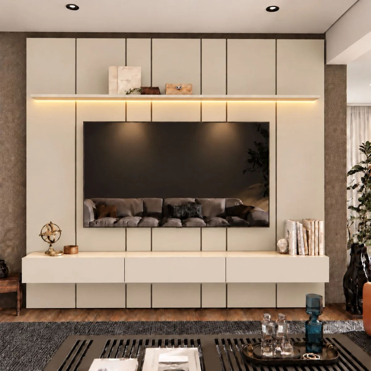 Home Prime liso nicho 3 gavetas prateleira com ou sem led - Imagem 17