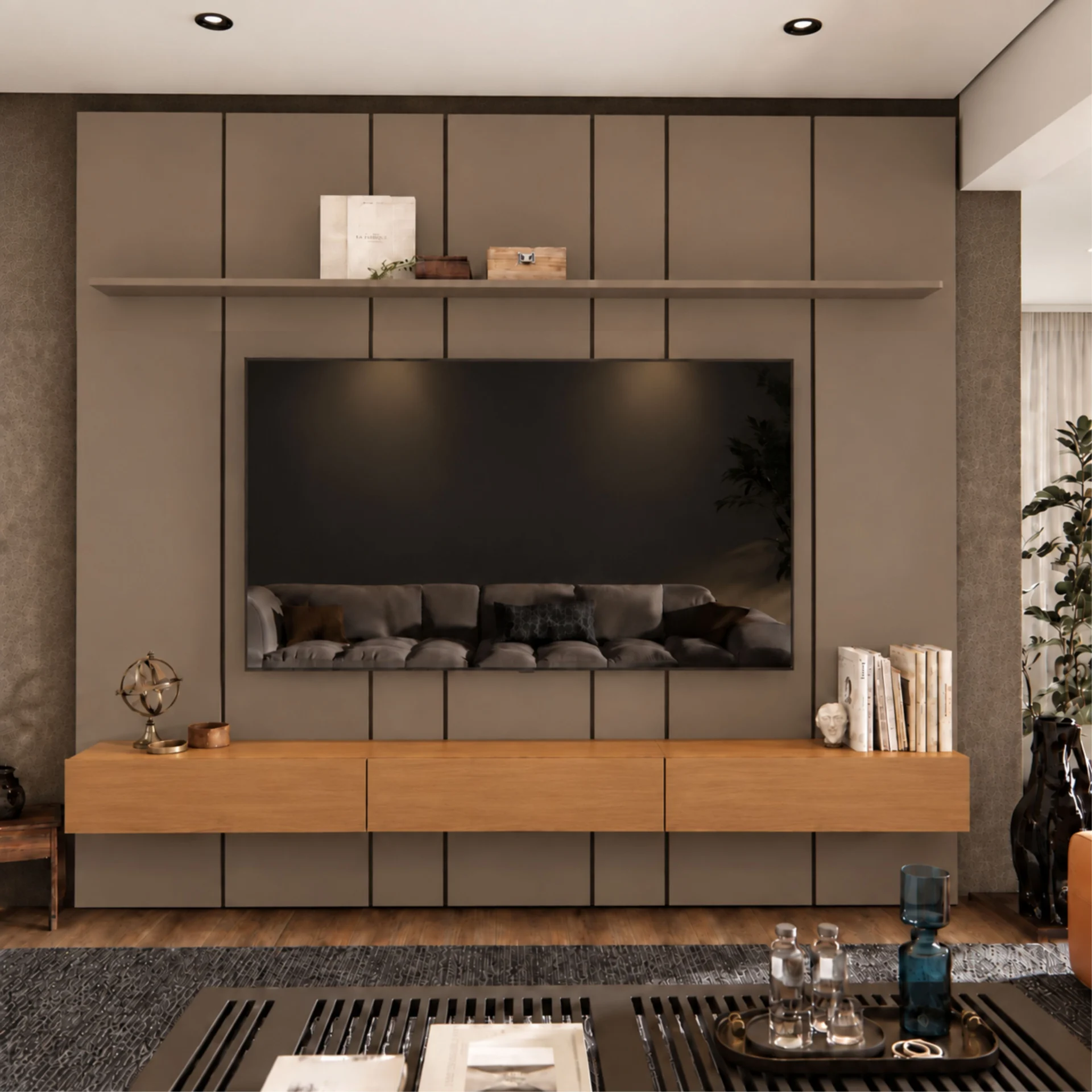 Home Prime liso nicho 3 gavetas prateleira com ou sem led - Imagem 30
