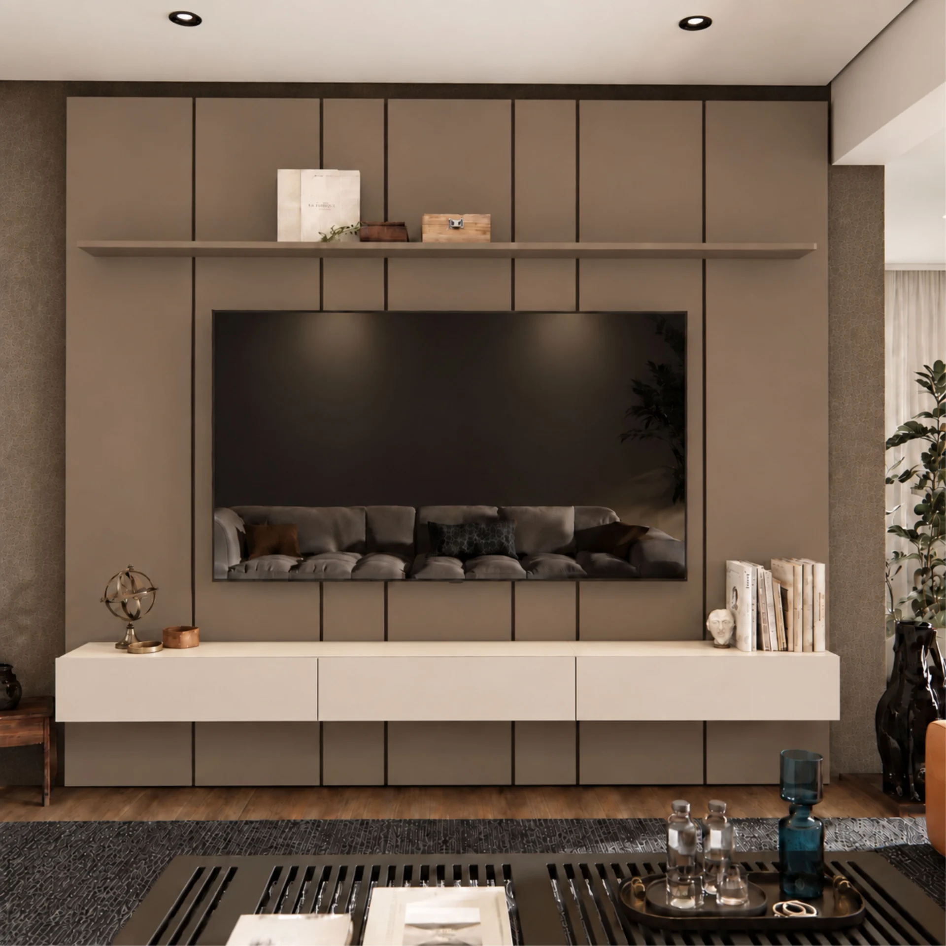 Home Prime liso nicho 3 gavetas prateleira com ou sem led - Imagem 38