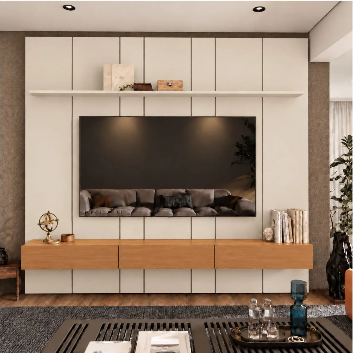Home Prime liso nicho 3 gavetas prateleira com ou sem led - Imagem 24