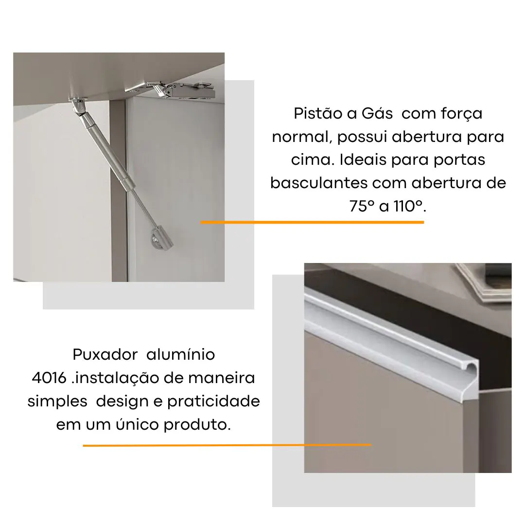 Cozinha Planejada A57 | 100% MDF: Conjunto de 11 Peças - Imagem 3