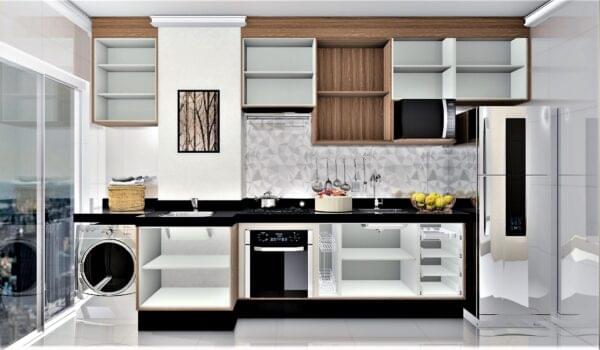 Cozinha Planejada A01 | 100% MDF: Conjunto de 11 Peças - Imagem 2